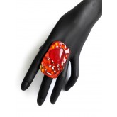 Avantgarde Red Ring Bright Bold Big Statement